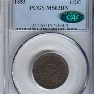 1853 PCGS MS63 BN CAC!
