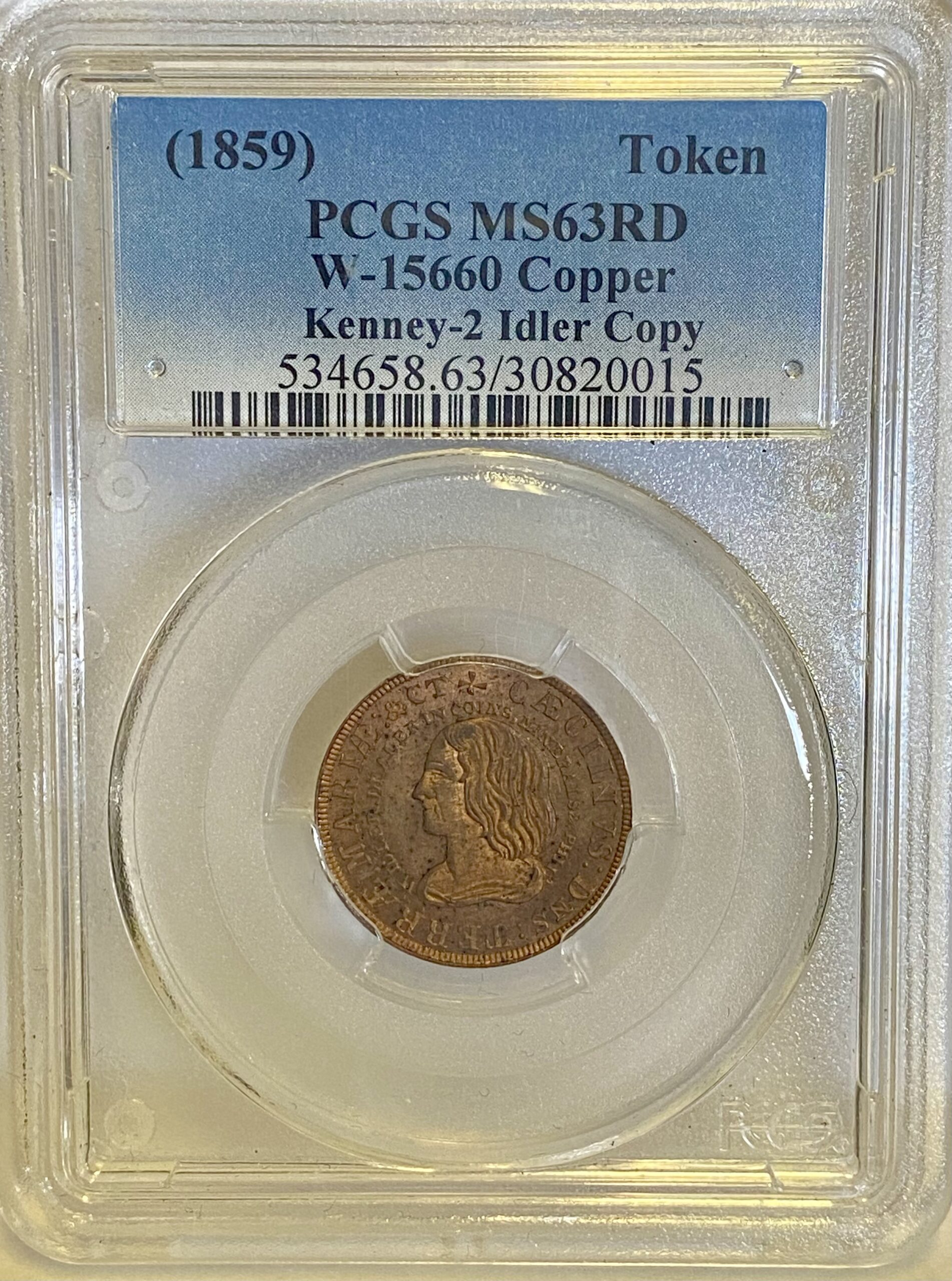 Maryland Denarium Idler Copy, Kenney-2 W-15660 (Copper) PCGS MS63 Red ...