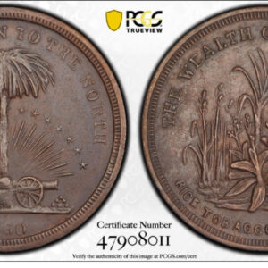 F-511/514A “Wealth of the South” 1860 Patriotic Token PCGS UNC Details