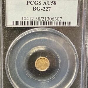 BG-227 1855 25c PCGS AU58