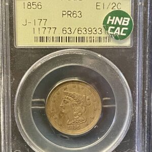1856 J-177 PCGS PR63 1/2C Pattern
