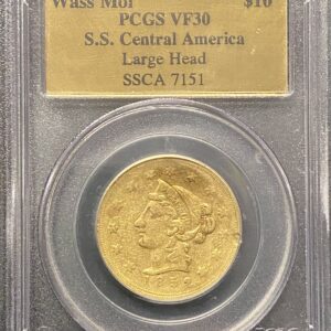 Wass, Molitor & Co. $10 Gold Coins from the S.S. Central America Shipwreck