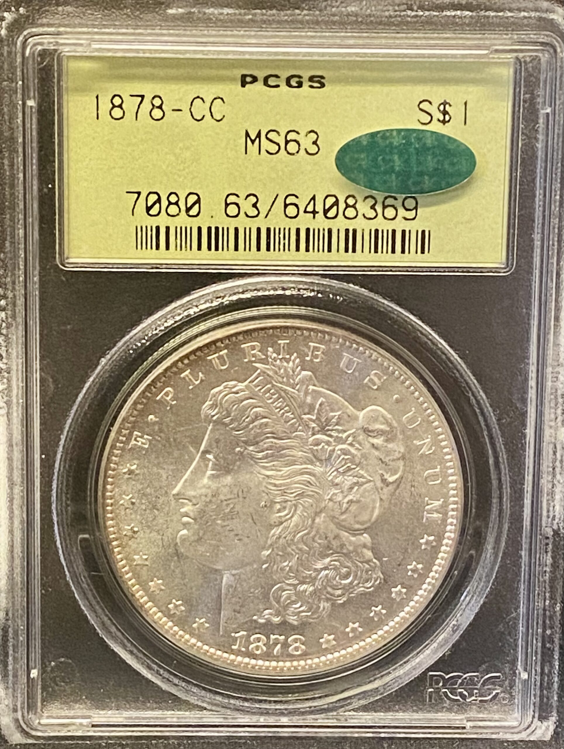 1877-CC PCGS MS63 CAC - Scarsdale Coin