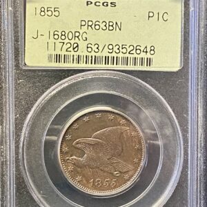 PCGS J-168 (Original) – 1855 PCGS MS63BN