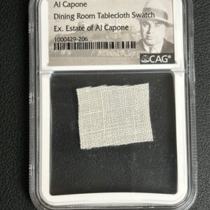 Al Capone Dining Room Tablecloth Swatch – CAG Certified – Ex. Capone Estate