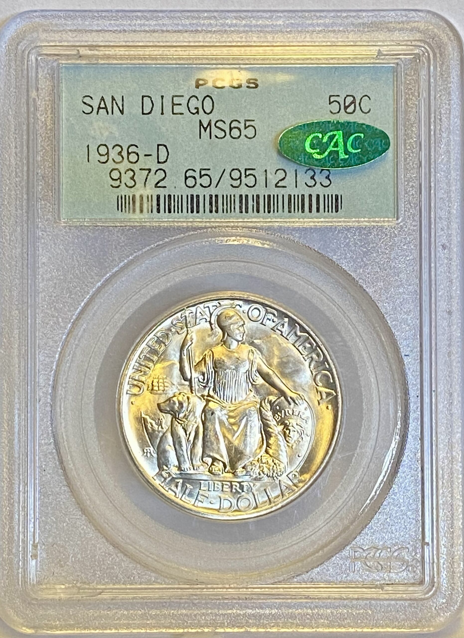 Ms65 1936-D San Diego PCGS MS65 CAC - Scarsdale Coin